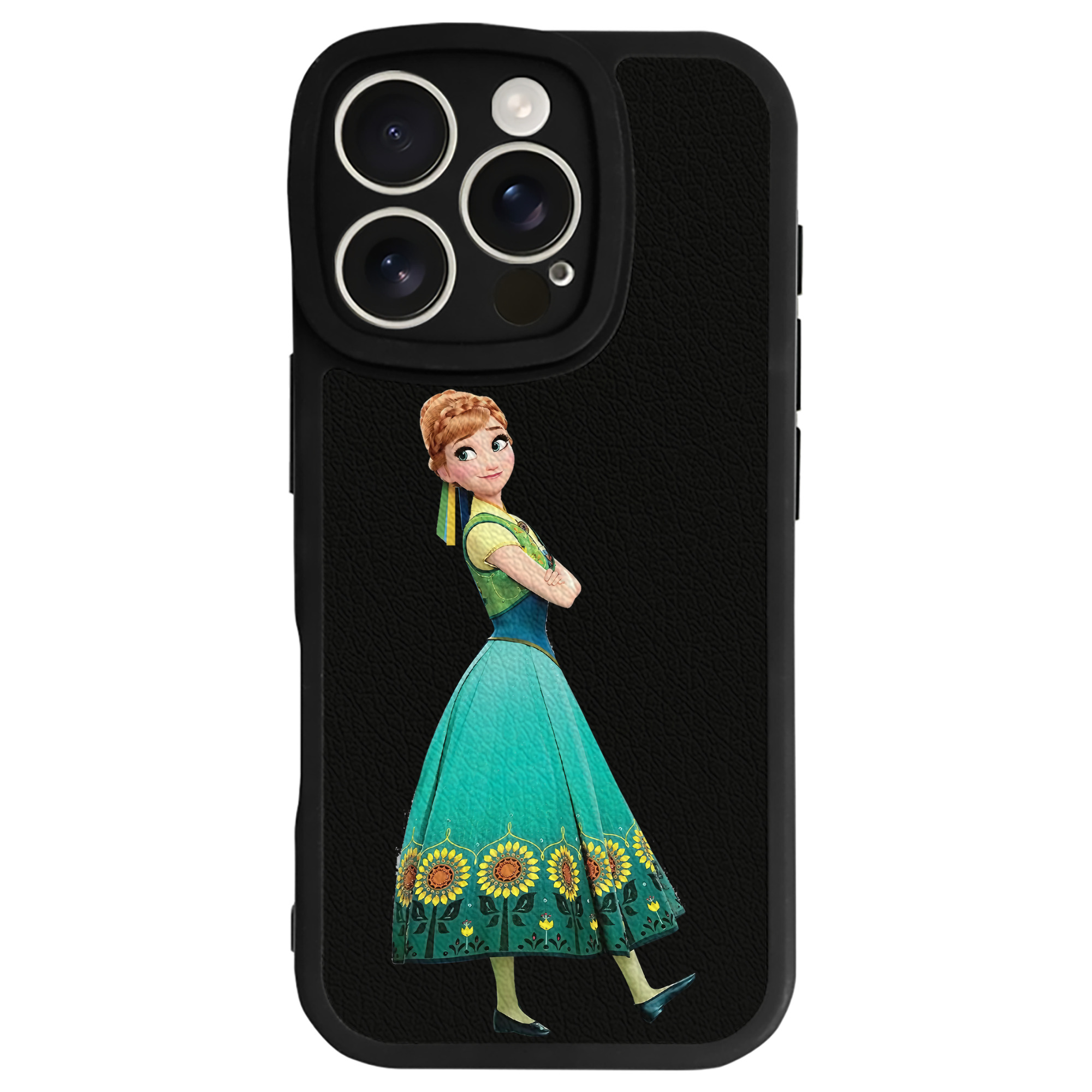（画像用） アナと雪の女王 アンナ エルサ Frozen Anna Elsa 【iPhone 16シリーズ対応】シリコンスマホケース（レザー調） 材質：シリコン